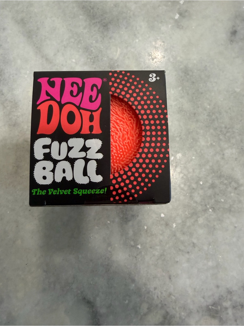 NeeDoh Fuzz Ball - peach/orange